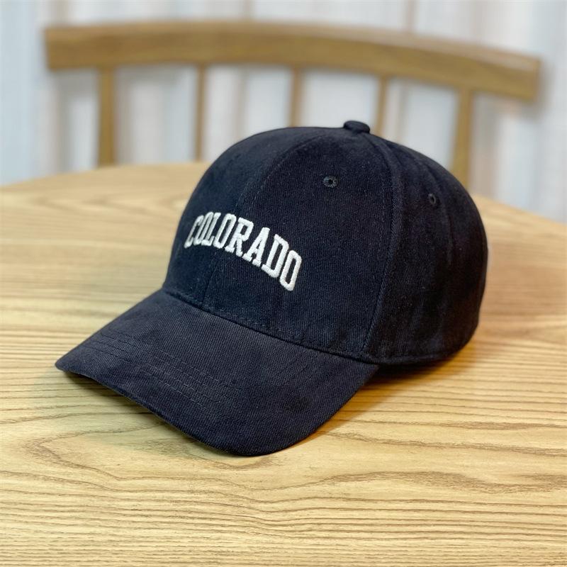 Three Dimensional Letter Embroidered Hat for Women Autumn and Winter New Style Cap Casual Versatile Face Showing Small Thick Fashionable Baseball Cap