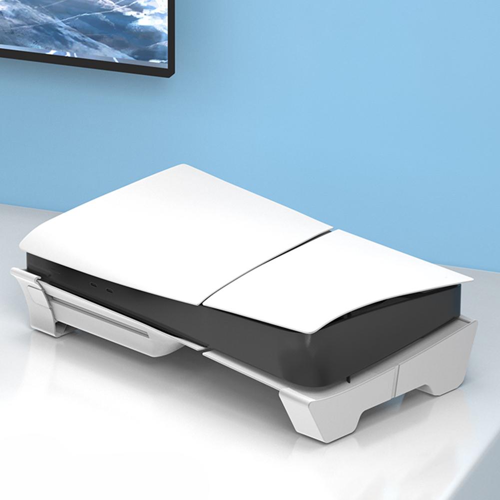 Horizontal Bracket Stand Anti-Slip Cooling Horizontal Base Console Base Stand for PS5 Slim Disc & Digital Game Console