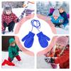 Kinder Skihandschuhe Gestrickte Schneehandschuhe mit Band Bequeme Warme Fäustlinge Niedliche Kinder Winteraccessoires zum Skifahren Skaten