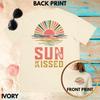 Sun Kissed T-shirt Retro Sunset Shirt Comfort Colours Back Print Coastal Graphic Tshirt Summer Beach Tees