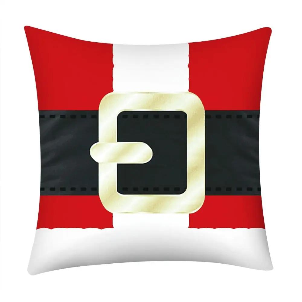 Christmas Tree Santa Claus Snowflake New Year Decoration Pillow Cover Bedroom Sofa Restaurant Seat Pillow Cover pillow cover