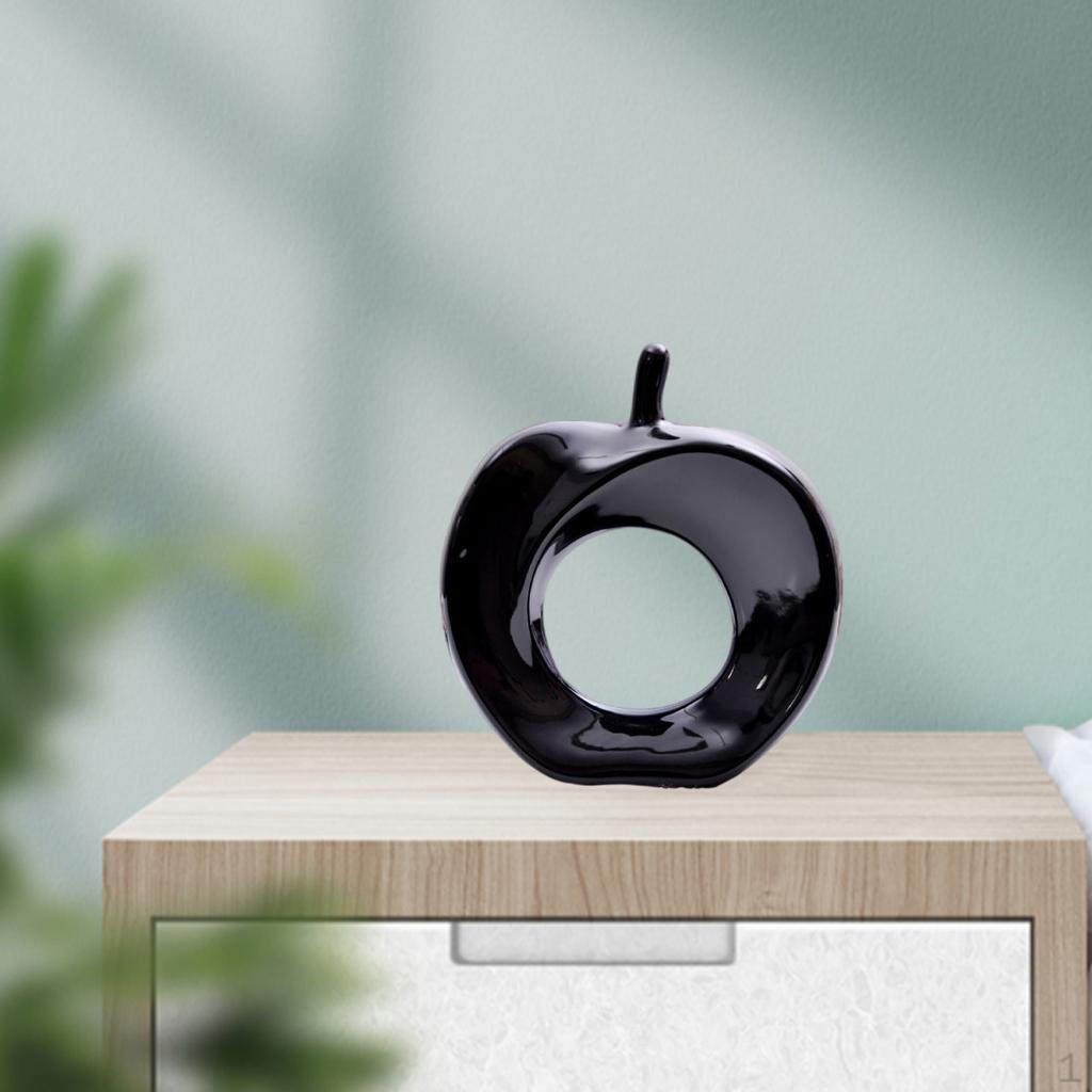 

Керамическая статуя фруктов 9-дюймовая фигурка Скульптура Фарфоровые ремесла Произведение искусства Яркая краска Абстрактная чёрный