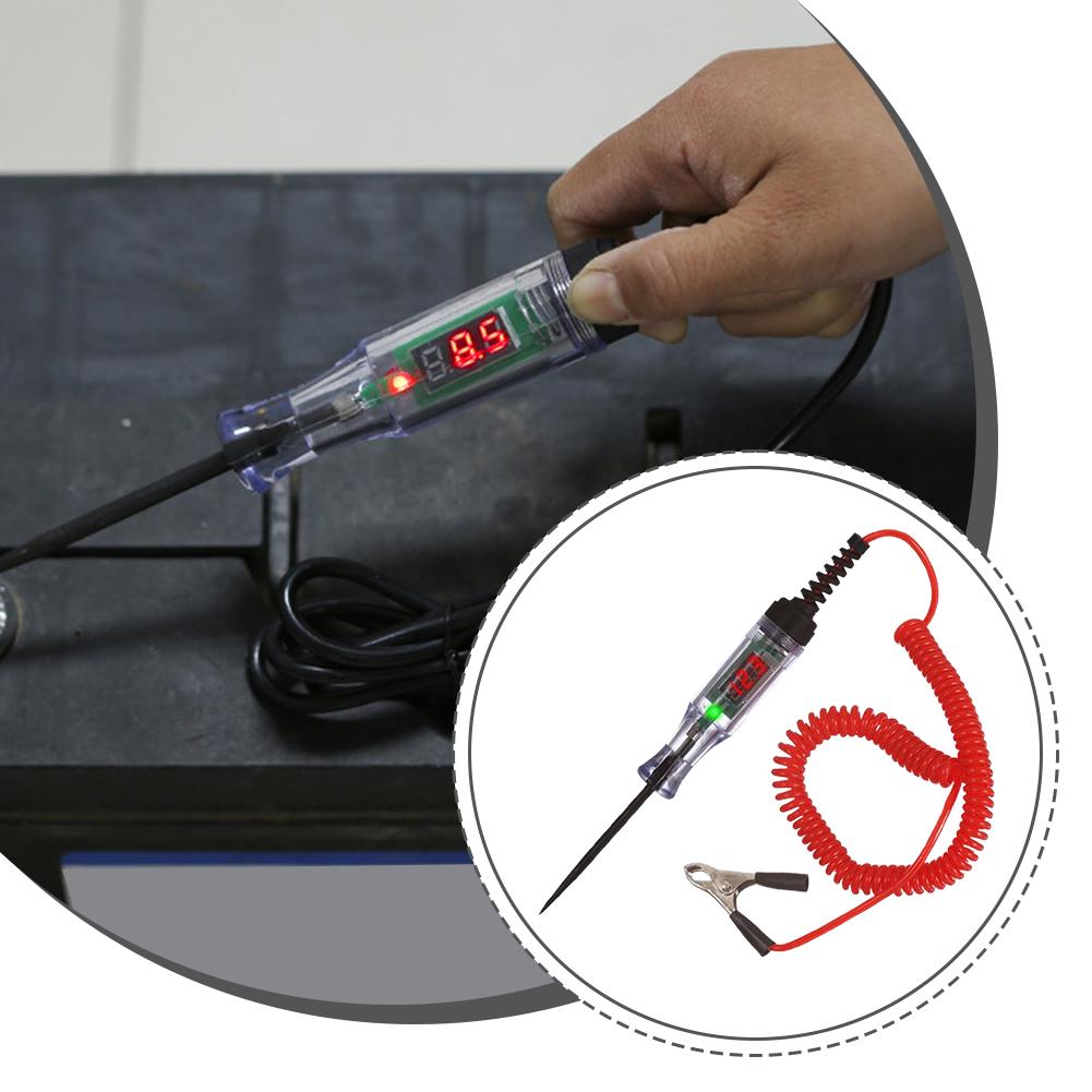 24V 48V 90V DC Car Digital Display Test Pen Circuit Tester Auto Diagnostic Probe Electric Measuring Pen Heavy Duty Repair Tools