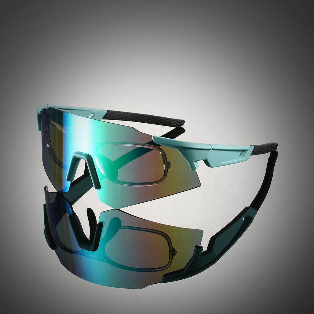Oversized Sports Goggle Fashion Mirror Outdoor Cycling Protective Sunglasses Women New In Trendy Outdoor Anti-UV Shades