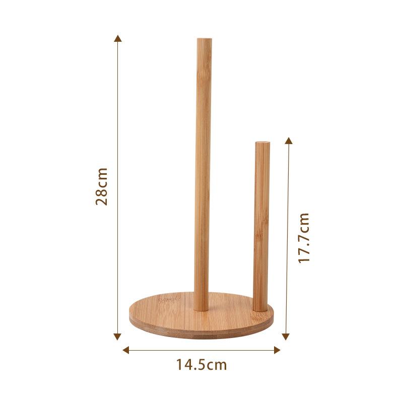 Wood  Durable Anti-Skid Tissue Vertical Stand Rack Hook For Kitchens Bathrooms Living Rooms Restaurant