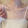Golden Heart Necklace - Women's Niche Fashion, Light Luxury, Simple Clavicle Chain with Unique Design