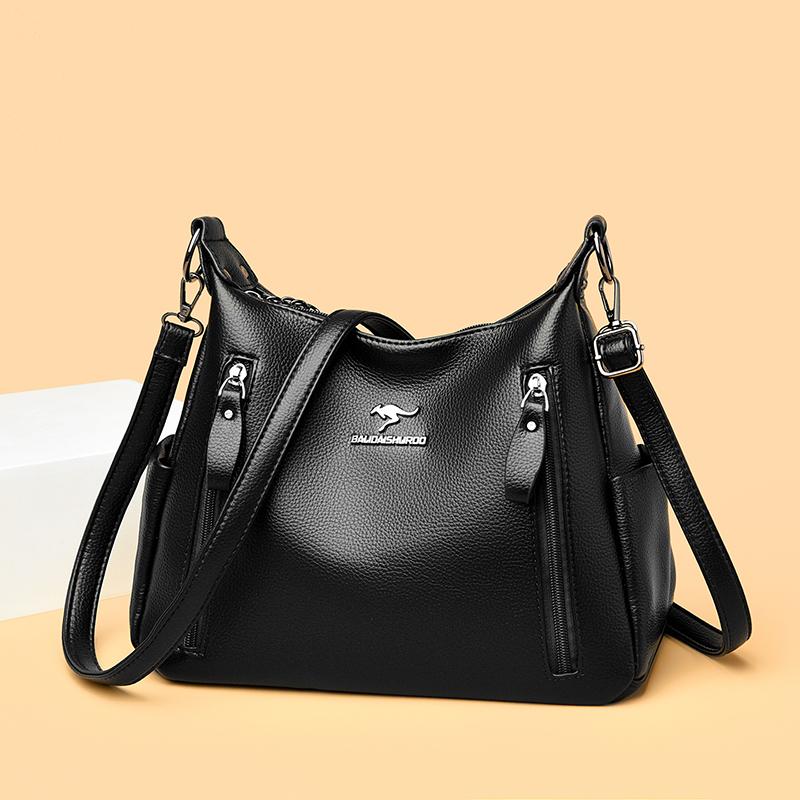 Dámská jednoduchá jednobarevná taška Tote Módní taška přes rameno Vícekapesní Ležérní denní crossbody taška Vhodná pro každodenní nošení a nakupování