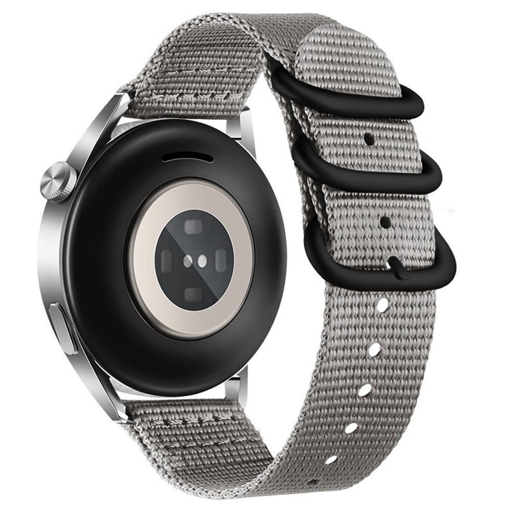 22mm Double Loop Nylon Watchband for Huawei Watch GT 6/5/5 Pro 4 46mm Black Buckle Braided Strap