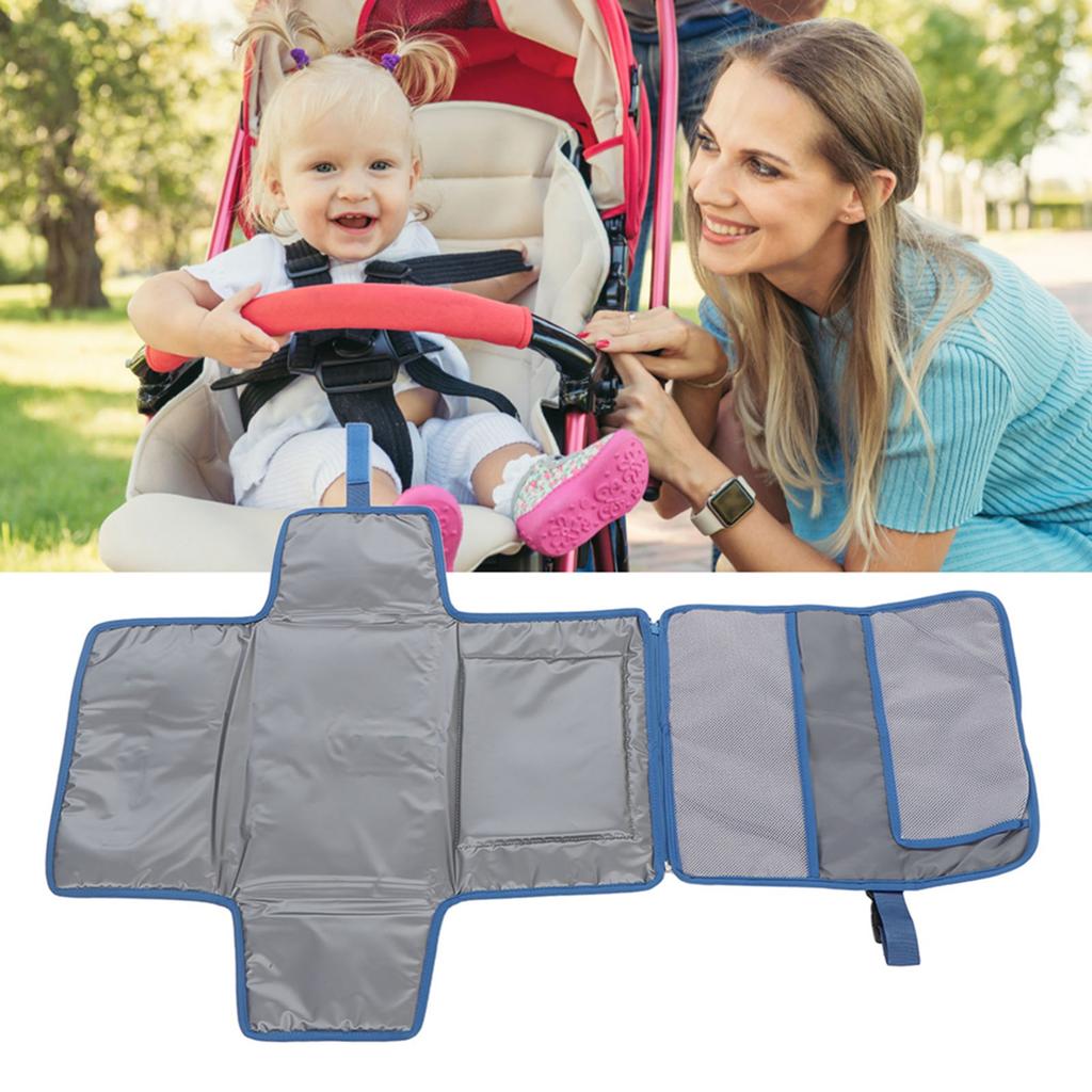 Baby Diaper Pad Waterproof Portable Travel Foldable Changing Pad with Hanging Straps