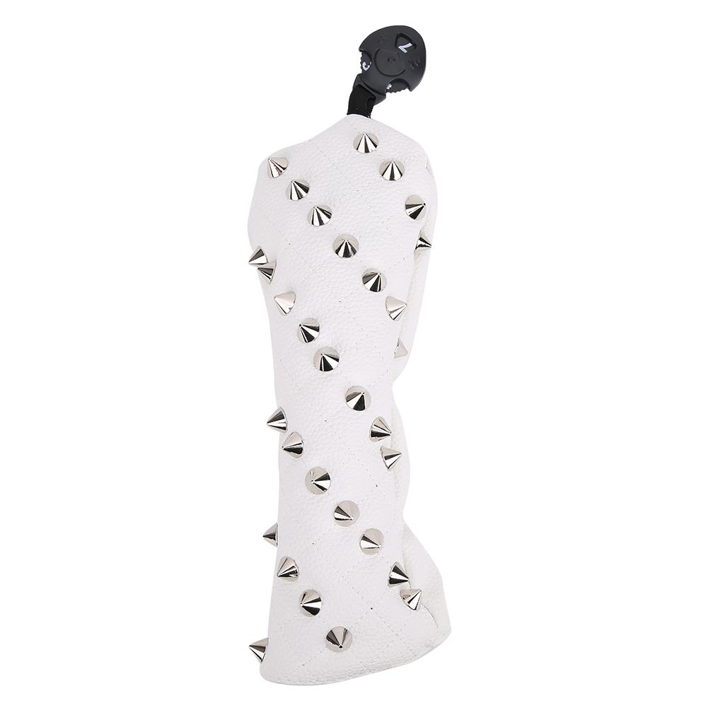 

Golf Wood Headcovers PU Rivet Design Waterproof Durable Soft Supplies for Women Man S 8.9x1.5in