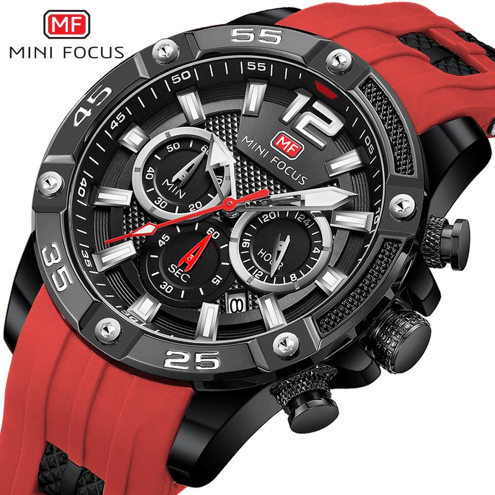 MINI FOCUS 0349G Multifunctional Waterproof Quartz Sport Watch for Men