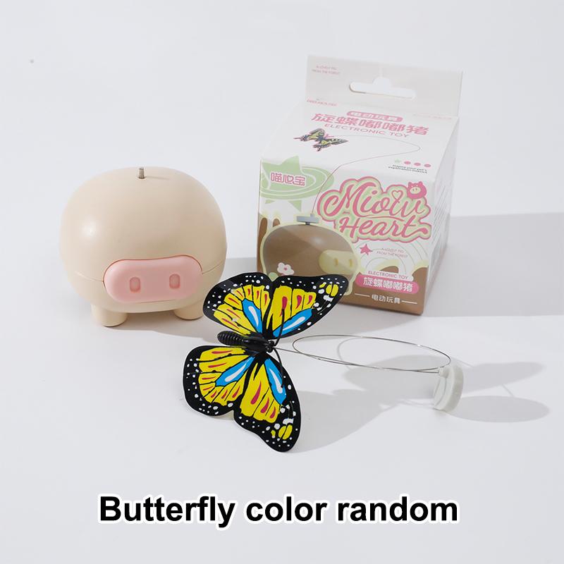 Rotating Electric Flying Bird Teasing Stick Automatically Spins Around Hummingbird Cat Toy Intelligence Training Funny Pet Toys