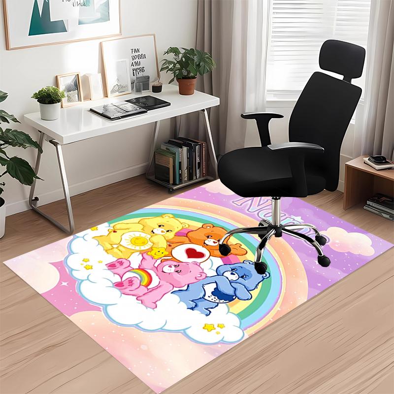 Custom Name Bear Printed Carpet Rug For Office Chair Living Room Bedroom Kitchen Room Decor Gifts