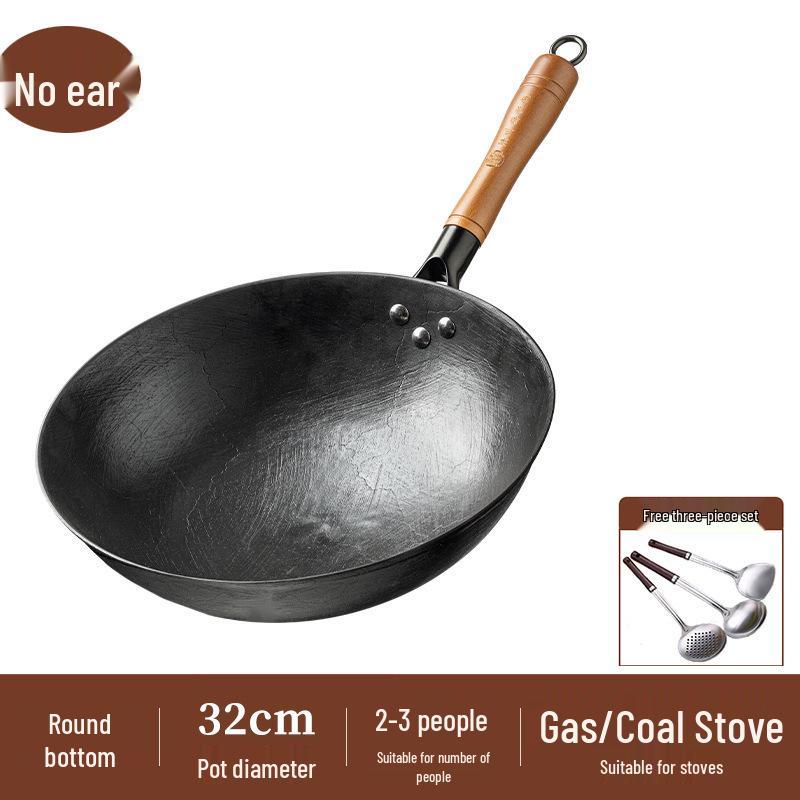 

Turtle Pattern Cast Iron Non-Stick Stir-Fry Pan for Gas Stoves Standard