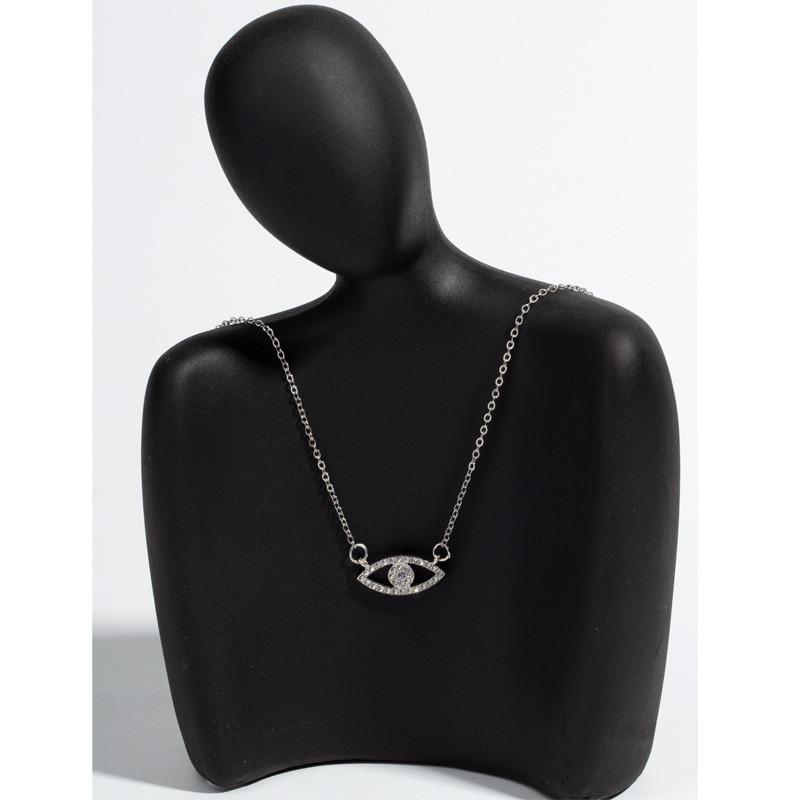 Diamond-encrusted Devil's Eye Necklace Niche Light Luxury Jewelry Women's Clavicle Chain Simple Eye Pendant
