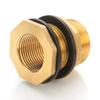 1/2 Stück Messing Gewindeverbindungsstücke Mit Gummidichtungen G3/8" x G1/2" Für Regentonnen Tanks Und Behälterinstallationen