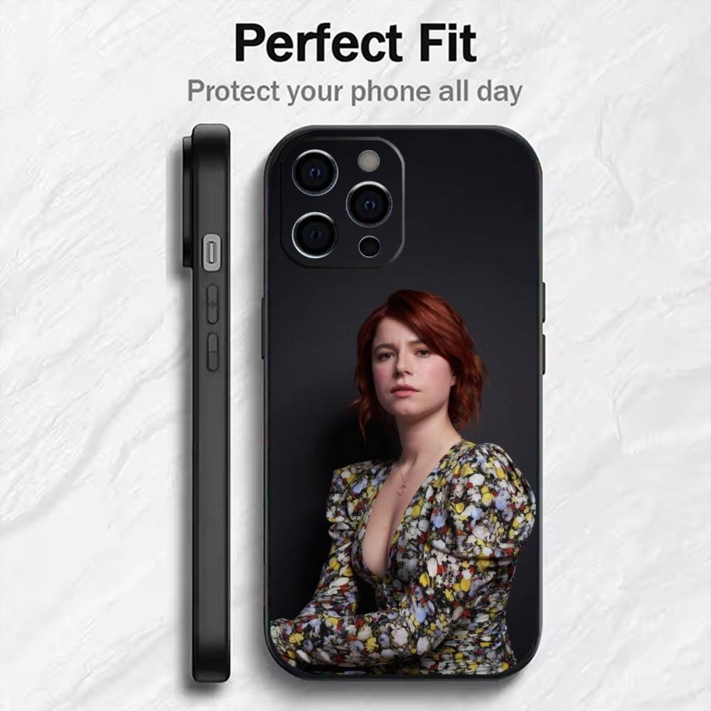 Actor Beatuy-J-Jessie B-Buckley-y Phone Case For iPhone17,16,15,14,13,12 Plus,Max Soft Silicone Black Cover
