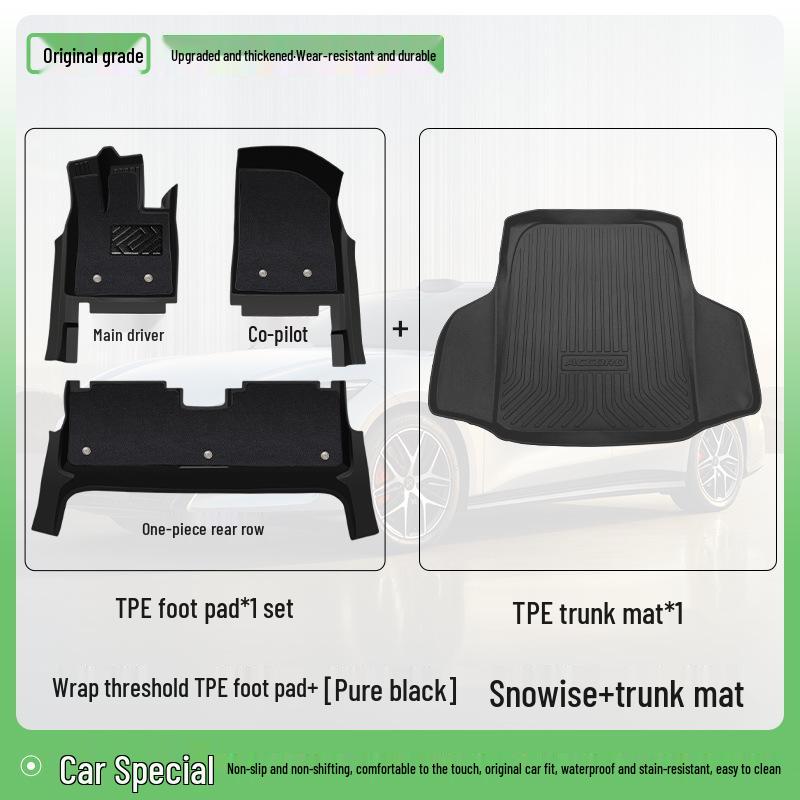 2025 BYD Han L EV/DMP TPE Floor Mats Full Coverage Interior Modification