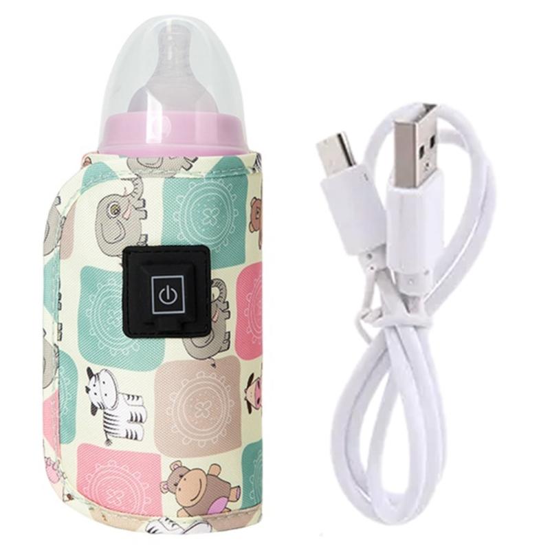 

Portable Insulated Baby Bottle Bag Bottle Warmer Case with USB Heating for Pram Travel and Nighttime Convenience