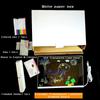 Children's Light-Up Drawing Board with DIY Pack, Transparent Coloring Surface, Small Erasable Blackboard for Graffiti.