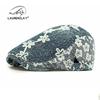 Personalized Jacquard Hat Female British Vintage Beret Casual Washed Cowboy Hat Cap Forward Hat