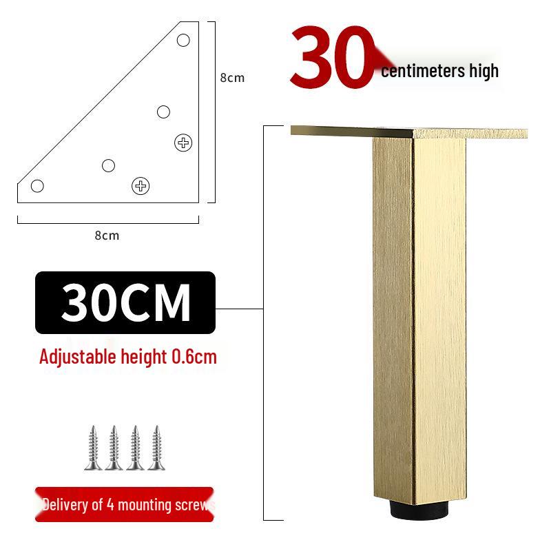Adjustable Aluminum Alloy Furniture Legs for Cabinets, Sofas, Coffee Tables, TVs, and Beds
