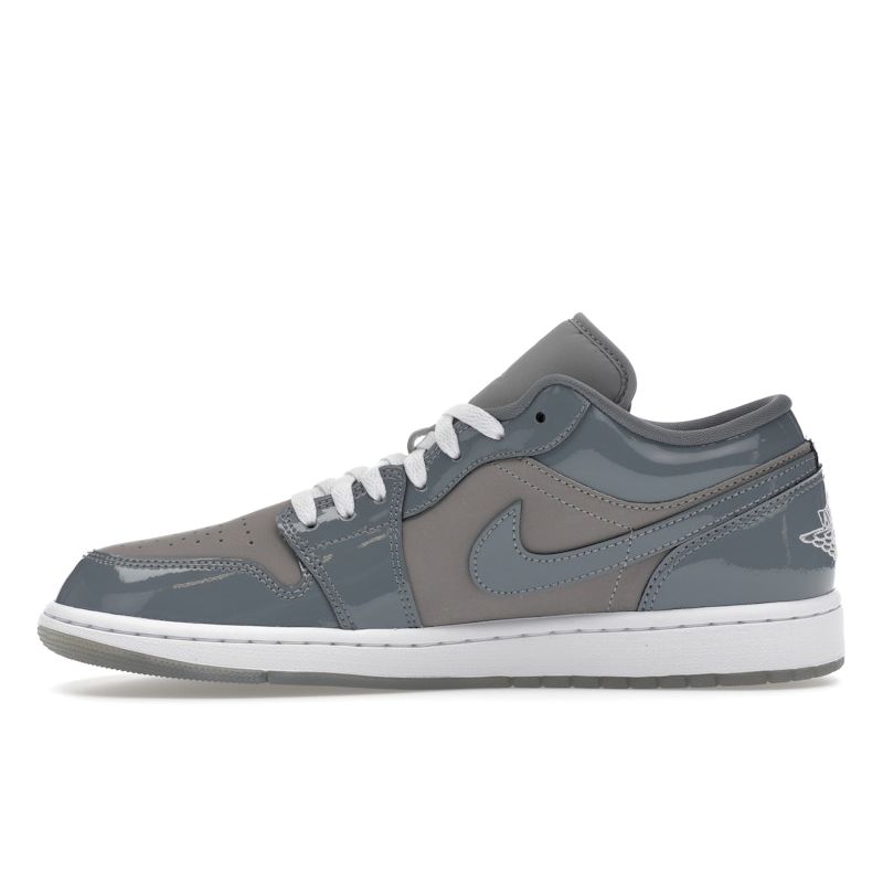 Air Jordan 1 Low SE Patent Cool Grey Unisex Sneakers Mellomgrå Hvit HF3148-011