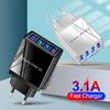 Eu Us Plug Usb Charger Multi Port 4 Usb Quick Charging For Phone Adapter Tablet Portable Wall Charger Fast Charger For Poco