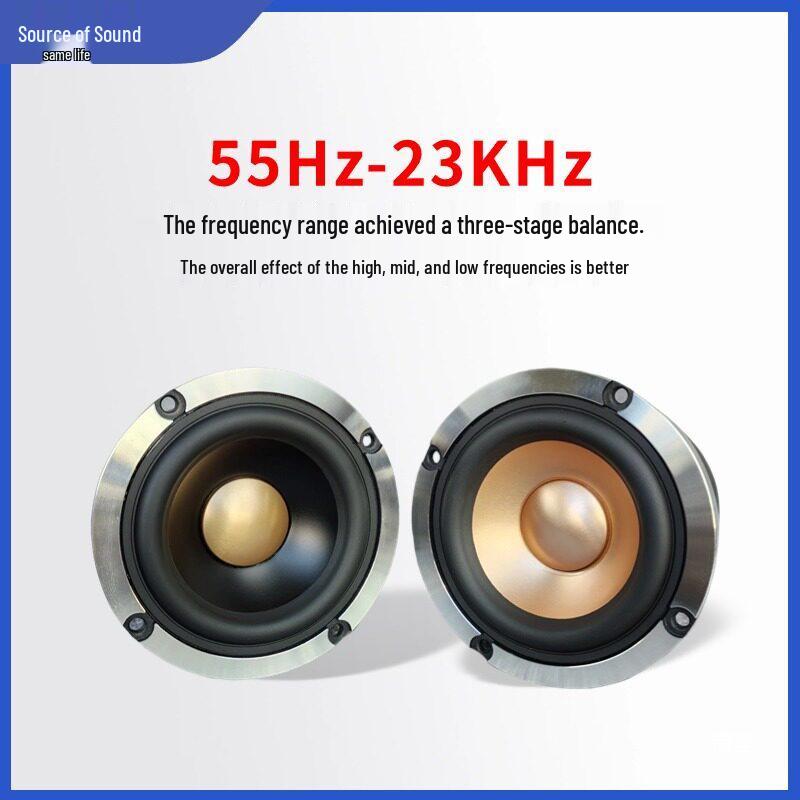 3-Inch Audiophile-Grade Hi-Fi Full-Range Loudspeaker with Deep Bass for DIY Speaker Projects