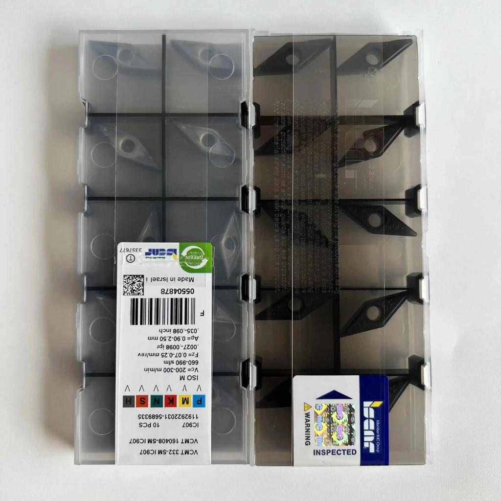 ISCAR / VCMT160408-SM IC907 /Industrial indexable carbide inserts 10 Pcs