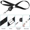 6PCS PVC Transparent Card Sleeve Waterproof Card Holder with Expandable Hang Rope Vertical Horizontal Work Cards Protections ZYF