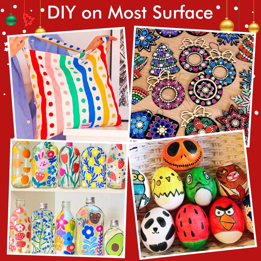 Shuttle Art Acrylic Marker Pastel Brush and Fine Twin Acrylic Paint for Writing on and Art Gift Pens, Colors, 28-Color Set, Tip, Pen, Pens,