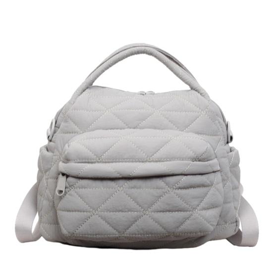 Women Quilted Sling Backpack Convertible Shoulder Bag Crossbody Purse with Handles Handbag for Travel Work Daily Errands
