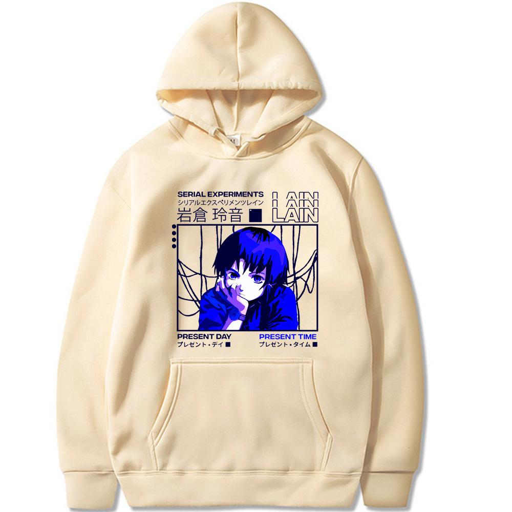 Japanese Cartoon Print Loose Hooded Sweater