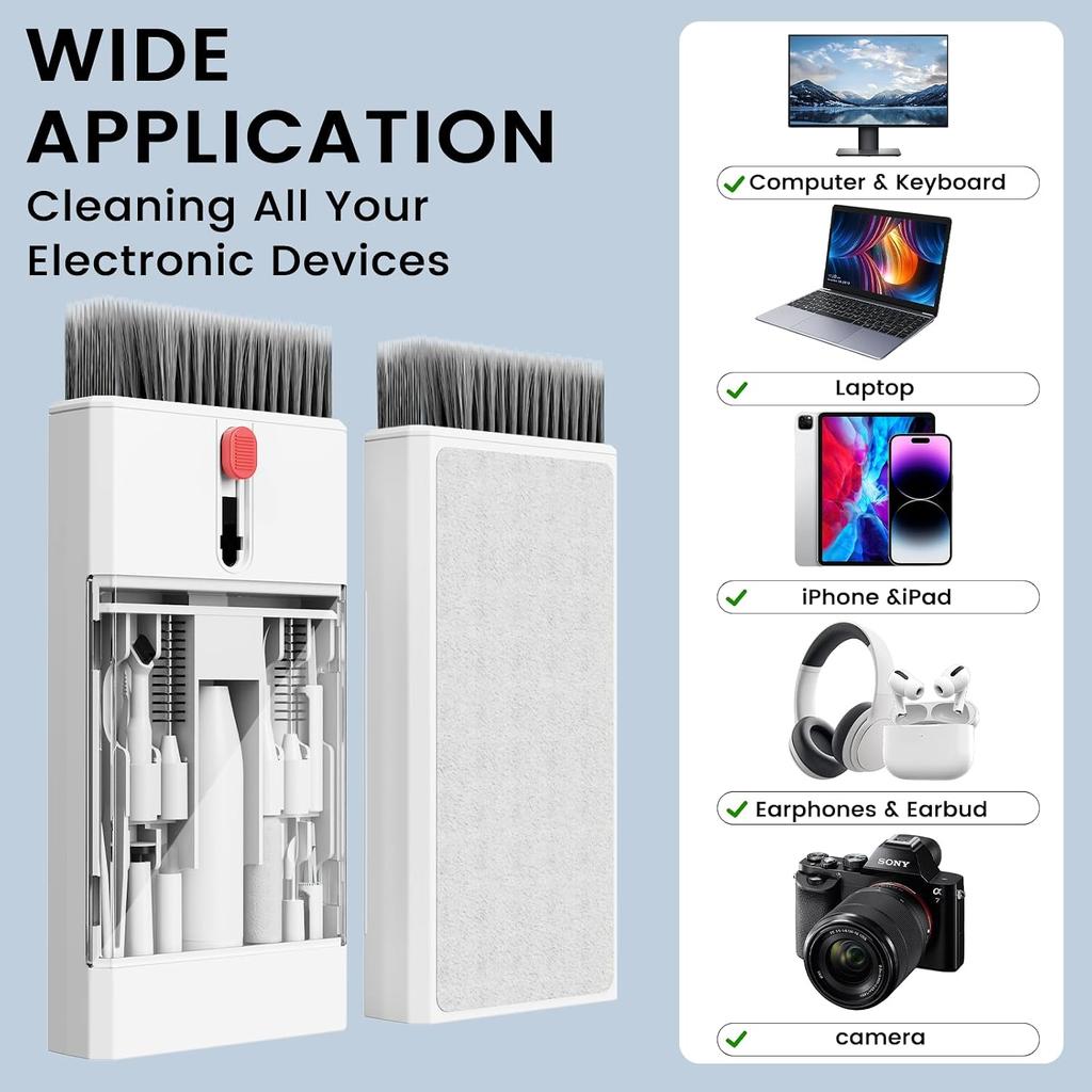 Keyboard Cleaning Kit 22-in-1 Electronics Screen Cleaner Spray Brush for Laptop PC MacBook iPad iPhone Earbuds Camera Monitor