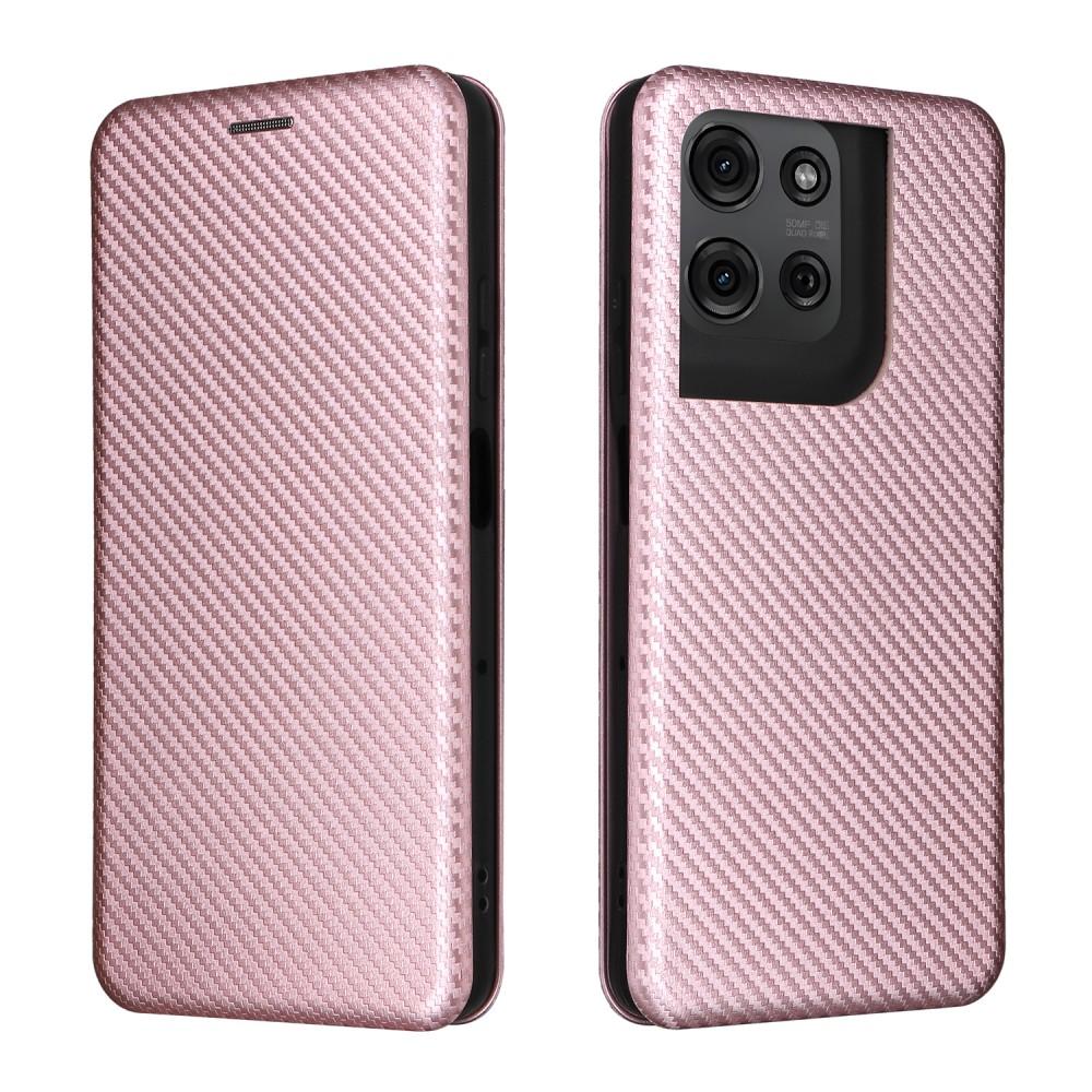 Magnetic Close Carbon Fiber Flip Cover Leather Wallet Book Case For Motorola Moto Edge 50 40 30 20 Ultra Pro Fusion Neo