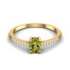2.2 Ctw Oval Peridot 925 Sterling Silver Gold Vermeil Solitaire Women Engagement Ring