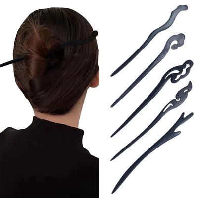 Vintage Simple Hair Accessories Chinese Style Wooden Hair Clips Antiquity Handmade Traditional Hair Fork Retro Hair Sticks