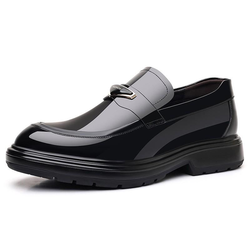 Mens Genuine Leather Loafer Shoes Slip-On