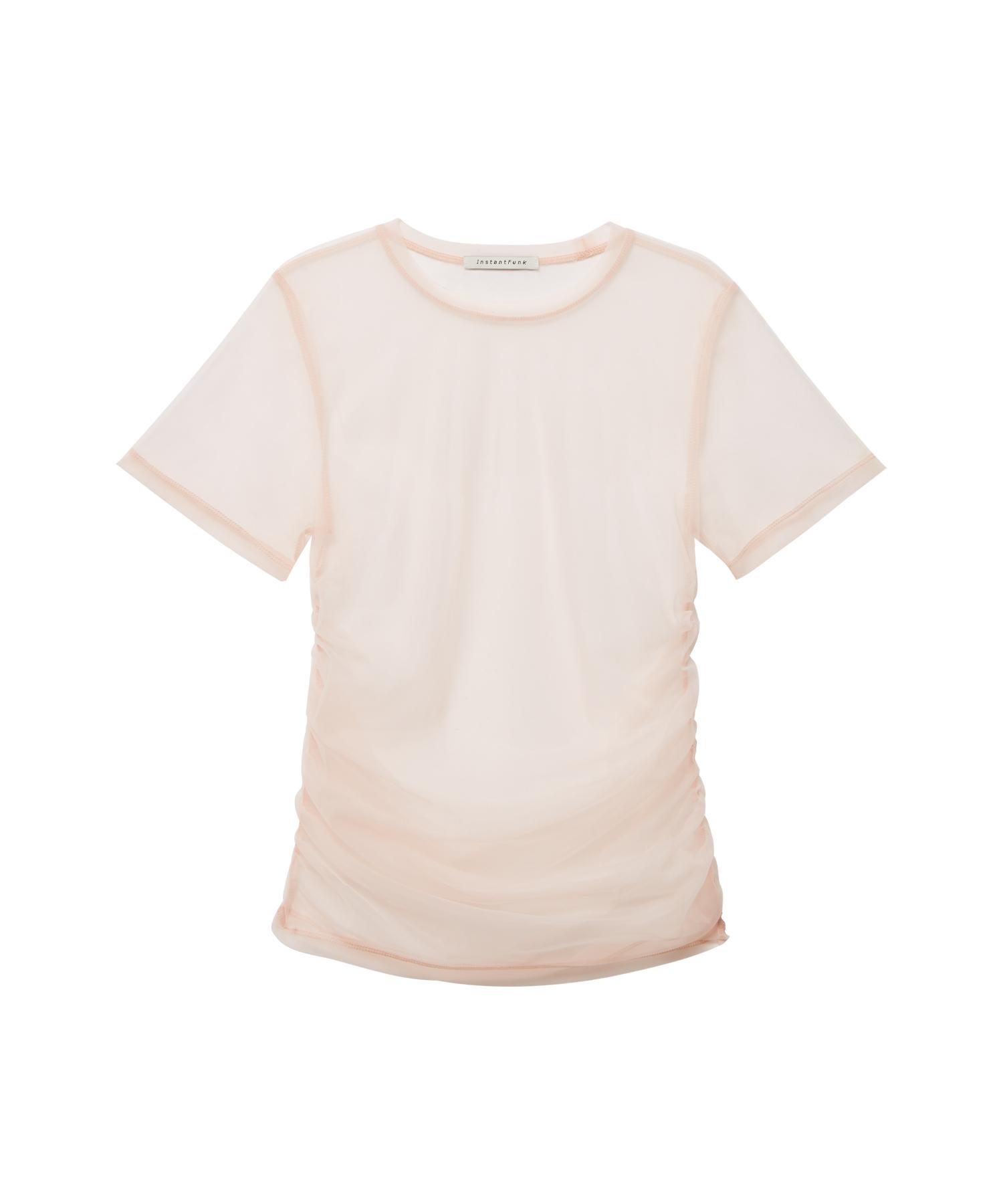 Instant Punk Mesh Shirred T-Shirt - Pink Pink/Free
