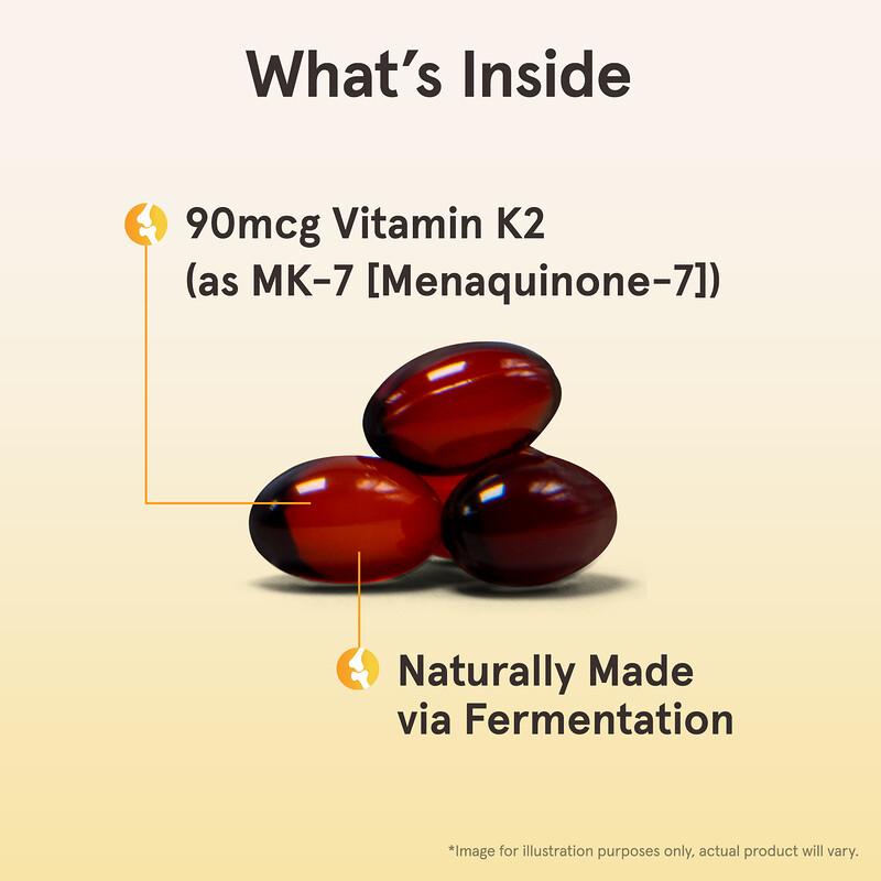 MK-7, 90 mcg, 60 Softgels