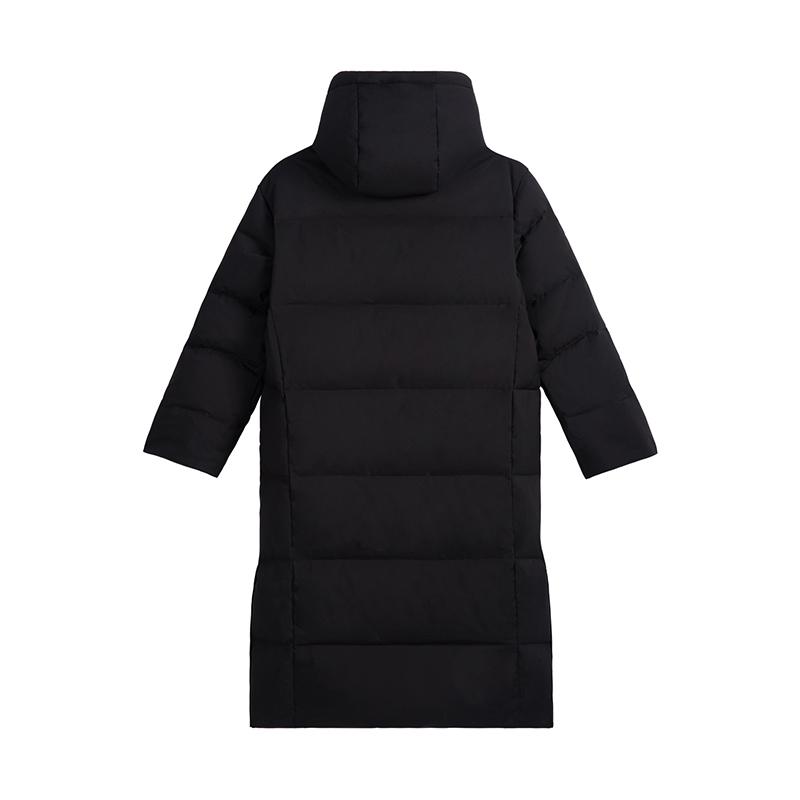 Li Ning Down Jackets Women's Black Hooded Thickened AYMV712-1