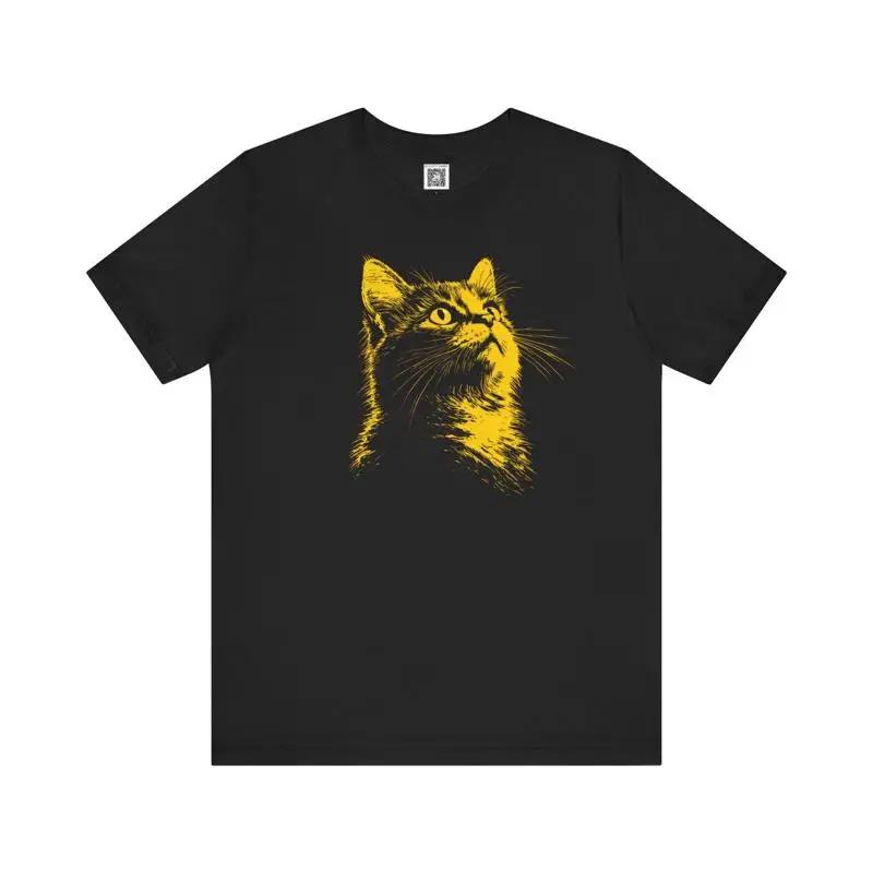 Unisex Tops Vintage Clothes Unisexga Cat T Shirt