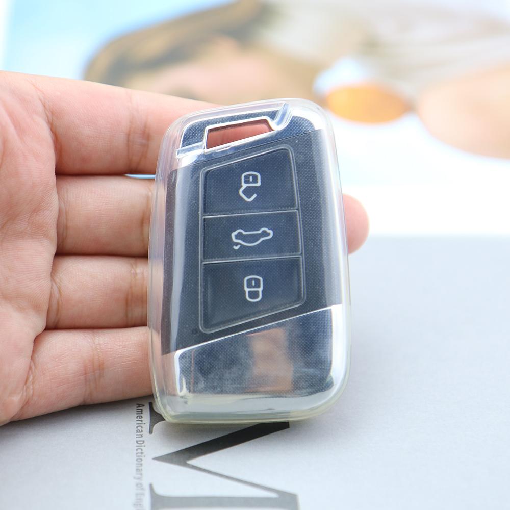 Nano TPU 2025 Transparent Black for VW Volkswagen Passat B8 CC Magotan GTE for Skoda Fabia Superb A7 Kodiaq Car Key Case Cover