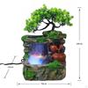 Tabletop Water Fountain Rock Waterfall Micro Landscape With Color Changing LED Lights Statue For