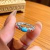 Hollow Out Ethnic Style Ring Hollow Pattern Irregular Opening Ring Vintage Ring  Popular Jewelry