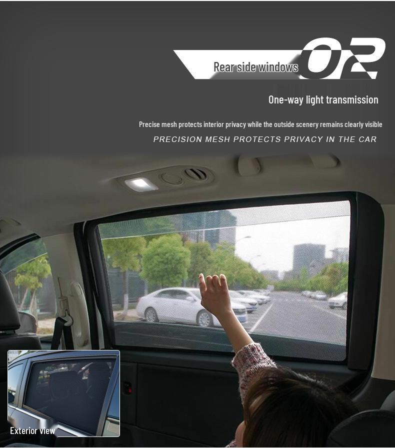 BYD Song L Magnetic Car Side Window Sunshade: Sun Protection, Heat Insulation, Mosquito-Proof Mesh Curtain