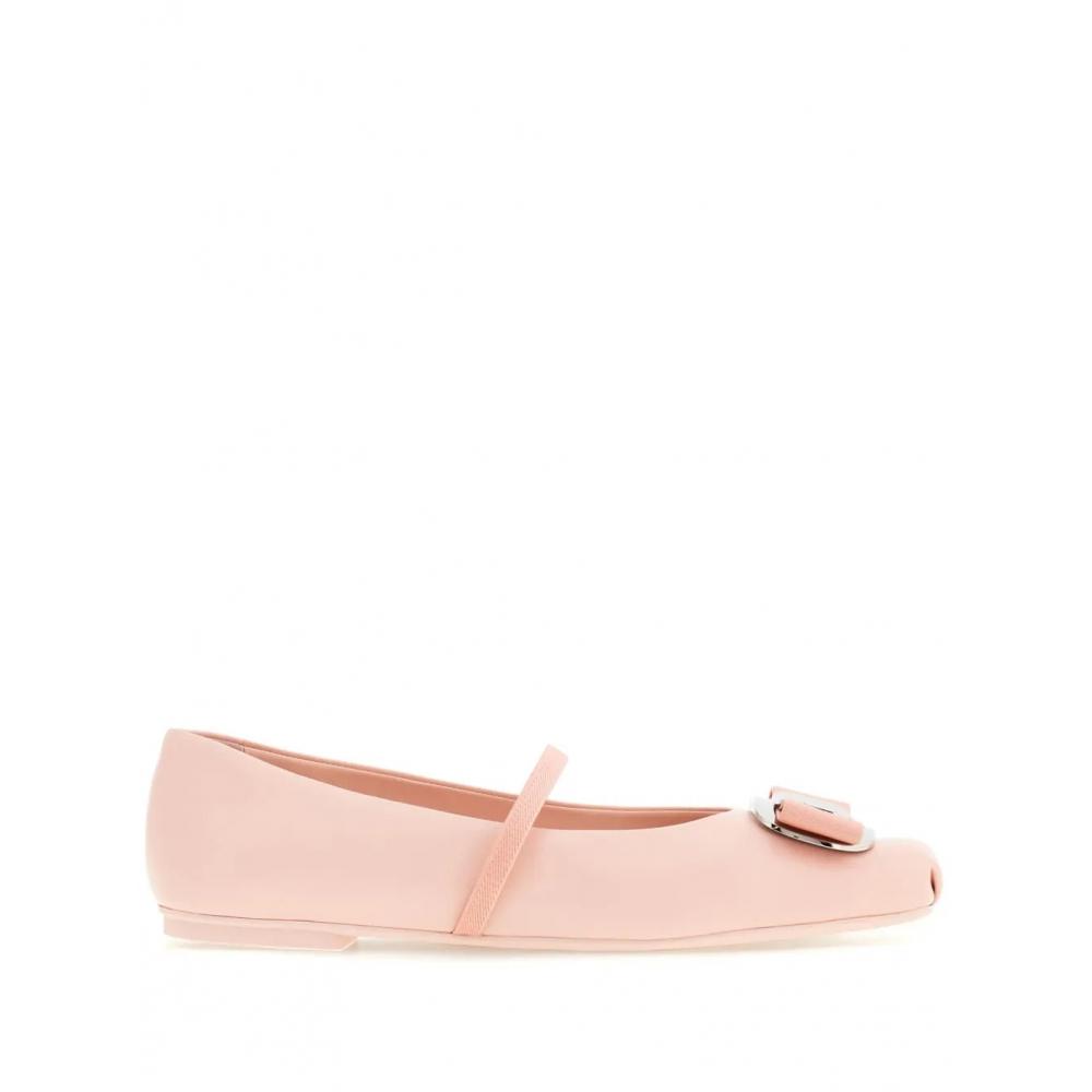 Salvatore Ferragamo Ferragamo New Vara Flat Ballerina Shoes Pink