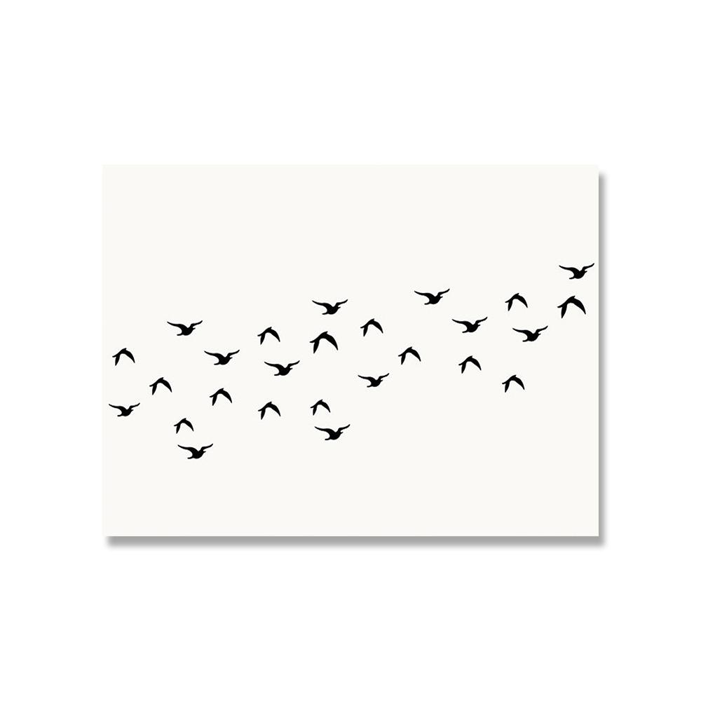 

Картина на холсте в стиле бохо, абстракция середины века, линейный принт, постер, птицы, растения, настенные картины, декор для спальни и гостиной 21x30cm No Framed