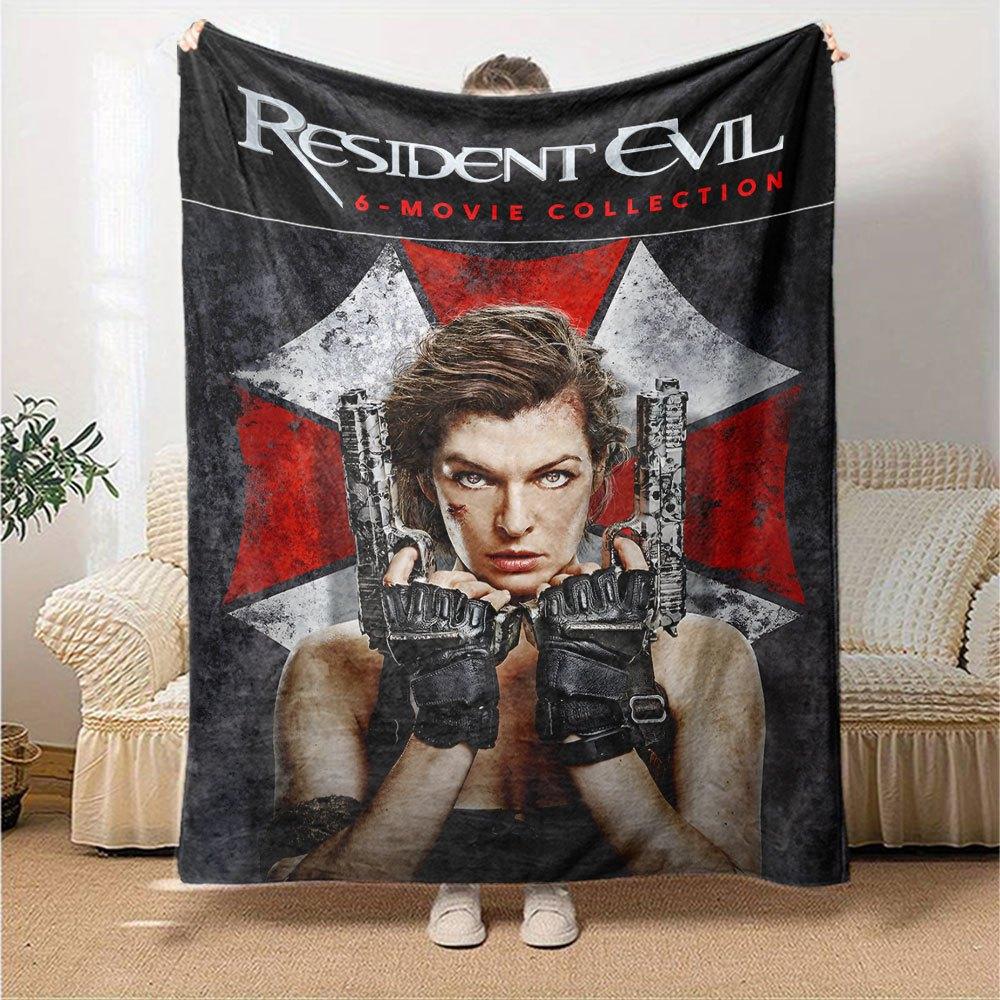 1pc Resident Evil Blanket Soft Warm Throw for Home, Office, Travel All Season Cozy Bedding Gift, Office Cozy AccessoryB3